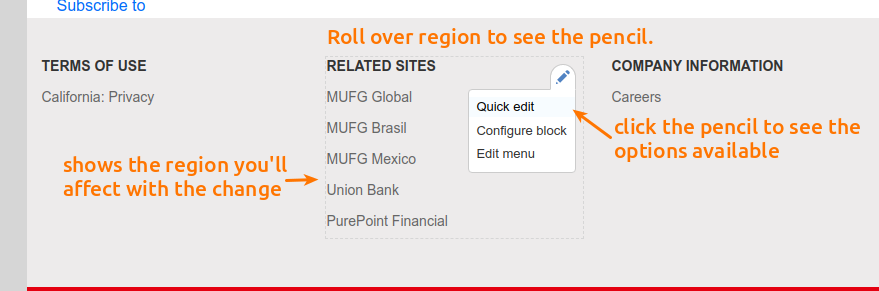 Drupal Contextual Links