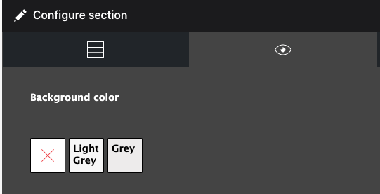 Background Color selection