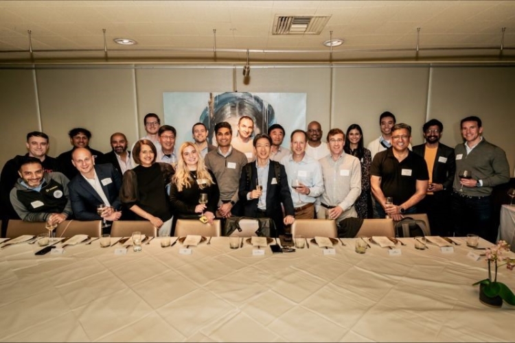 Group of employees at a dinner