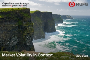 Waves crashing into an island