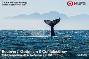 Whale's tail in the ocean